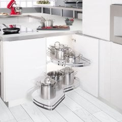Hafele Lemans II Köşe Kiler Set Krom Sol 45/125cm