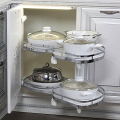 Hafele Lemans II Köşe Kiler Set Krom Sol 45/125cm