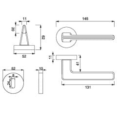 VERA Kapı Kolu Seti Oda Krom Parlak