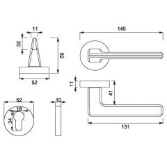 VERA Kapı Kolu Seti Yale Krom Parlak