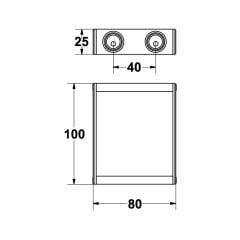 Hafele Destek Elemanı 80x100mm Parlak Krom Renk