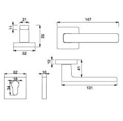 LETA Kapı Kolu Seti Yale Krom Parlak