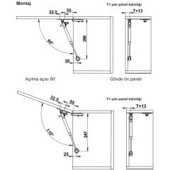 Hafele Notus Plus Gazlı Piston Frenli 60N
