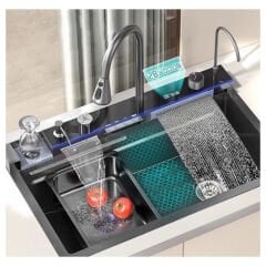 Teknolojik Tuşlu Şelale Eviye Seti