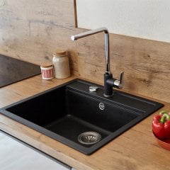 Hafele Adela Granit Eviye 570x510mm, Siyah Renk