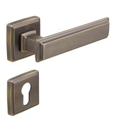 ROME Kapı Kolu Seti Yale Fırçalanmış Antik Pirinç