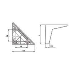 Hafele Mobilya Ayağı Volo 180mm Antrasit Renk