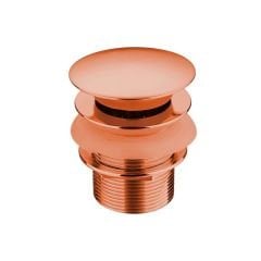 Hafele Pop Up Bas Aç Körüklü Lavabo Sifonu Parlak Rose Taşma Delikli