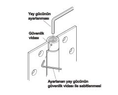 Hafele Yaylı Yaprak Menteşe 114x102mm, Mat Paslanmaz Çelik Renk (1 ÇİFT)