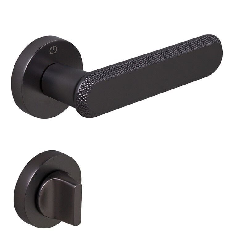 NOLA Kapı Kolu Seti WC Antrasit Satine