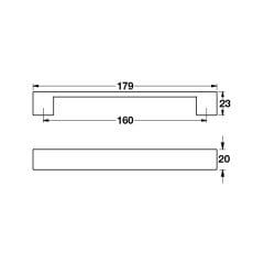 Hafele Mobilya Kulpu Hannah 160mm Mat Siyah
