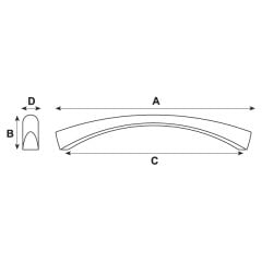 Hafele Mobilya Kulpu Pargas 160mm Paslanmaz Çelik