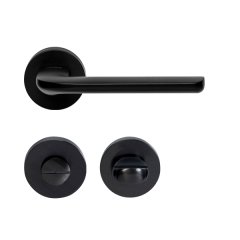 Hafele Kapı Kolu Seti Lyon WC Mat Siyah