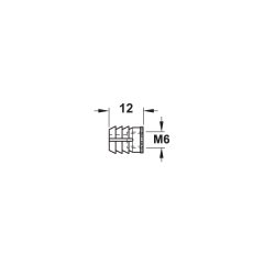Hafele Açılan Plastik Bilyalı Dübel M6x12mm (100 Adet)
