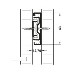 Hafele Bilyalı Ray Tam Açılım 30Kg Ball 35/500mm Galvaniz