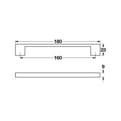 Hafele Mobilya Kulpu Han 160mm Parlak Krom