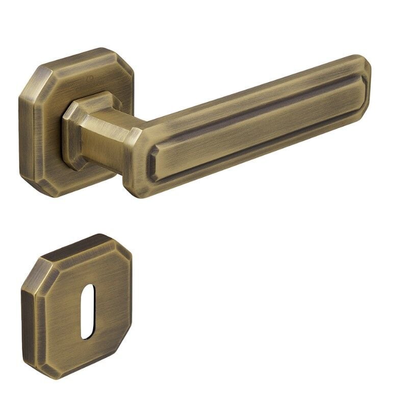 KING Kapı Kolu Seti Oda Antik Pirinç Fırçalanmış