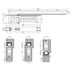 Hafele DC302 Gizli kapı Kapatıcı F EN 3, Gümüş Renk