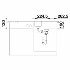 Blanco Granit Eviye Legra 6S Tezgah Üstü 1,5 Gözlü Damlalıklı Antrasit