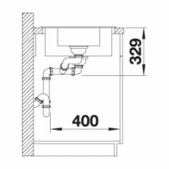 Blanco Granit Eviye Legra 6S Tezgah Üstü 1,5 Gözlü Damlalıklı Antrasit