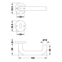 Hafele Kapı Kolu Seti Roland-Pro Barelli Mat Krom