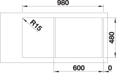 Blanco Granit Eviye Legra 6S Tezgah Üstü 1,5 Gözlü Damlalıklı Beyaz