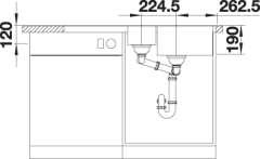 Blanco Granit Eviye Legra 6S Tezgah Üstü 1,5 Gözlü Damlalıklı Beyaz
