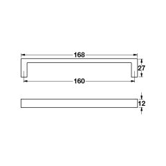 Hafele Mobilya Kulpu Brocke 160mm Parlak Krom