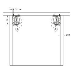Hafele Gizli Ray Tam Açılım Bas-Aç Matrix Um A30 500mm Galvaniz