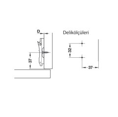 Hafele Duomatıc A H Taban Vidalı 0mm