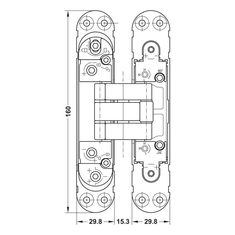 Hafele 60SC Gizli Menteşe