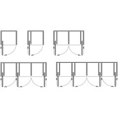 Hafele  Slido F-Park71 16A, Ahşap Pivot Kayar Kapaklar , Set