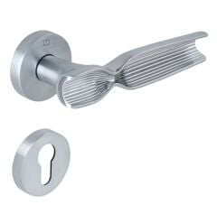 VIVA Kapı Kolu Seti Yale Fırçalanmış Krom