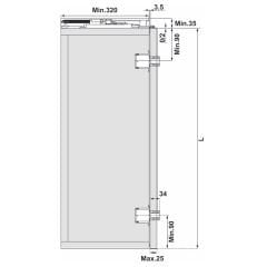 Hafele Folder 350-500 mm Sağ Katlanır Kayar Kapak