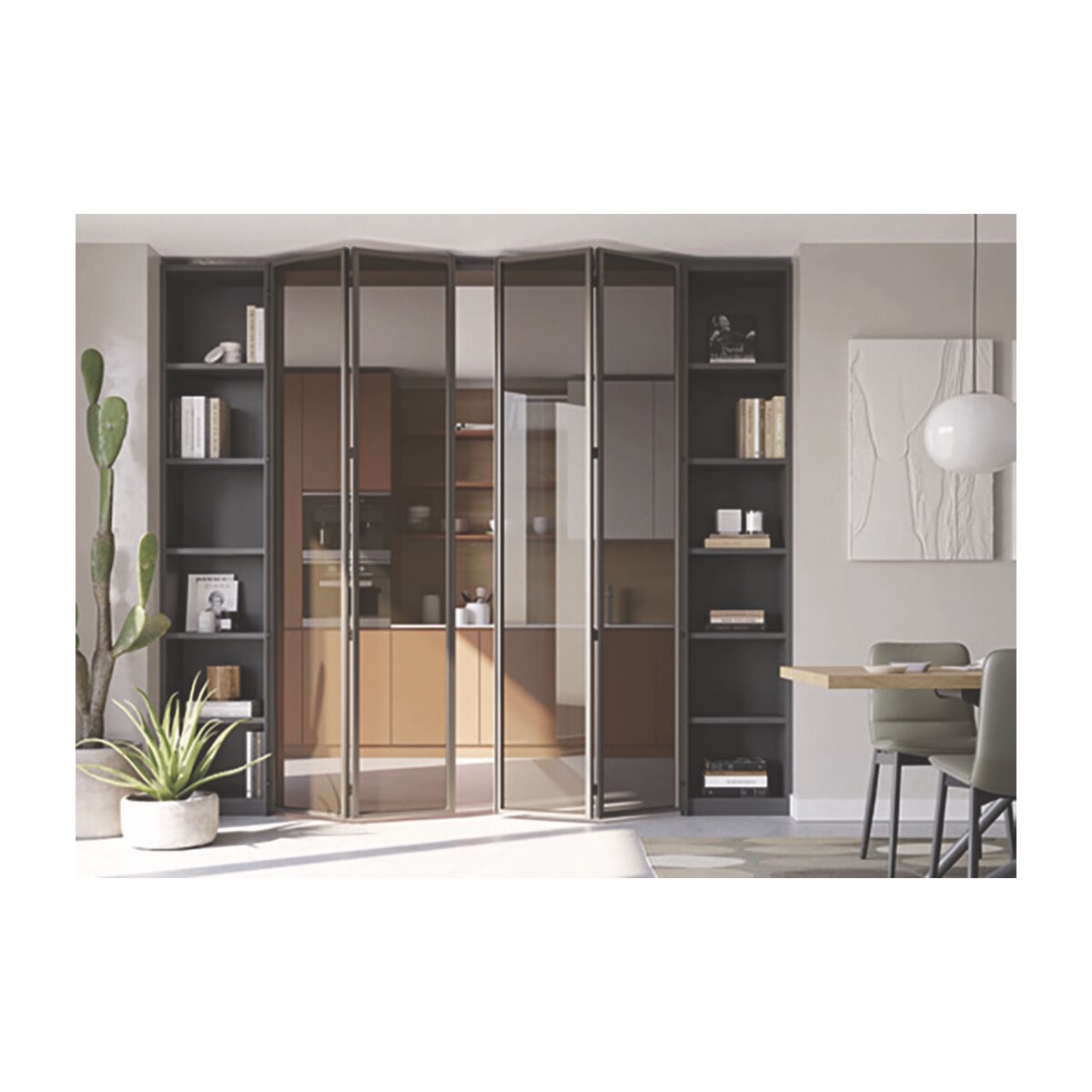 Hafele Folder 350-500 mm Sol Katlanır Kayar Kapak Seti