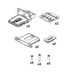 Hafele Folder Titanyum İkili Menteşe Set