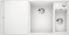 Blanco Granit Eviye Tezgah Üstü 1,5 Gözlü Sol Damlalıklı Axia III 6S Beyaz