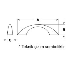 Hafele Düğme Kulp Reso Jr. Sağ Mat Krom
