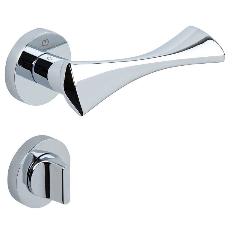 TORO Kapı Kolu Seti WC Krom Parlak