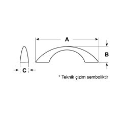 Hafele Düğme Kulp Reso Jr. Sol Mat Krom