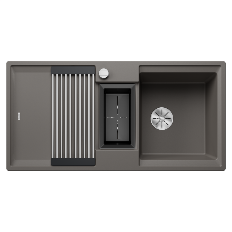 Blanco ADIRA 6 S Tezgah Üstü 1,5 Gözlü Volkan Gri Renkli Granit Eviye