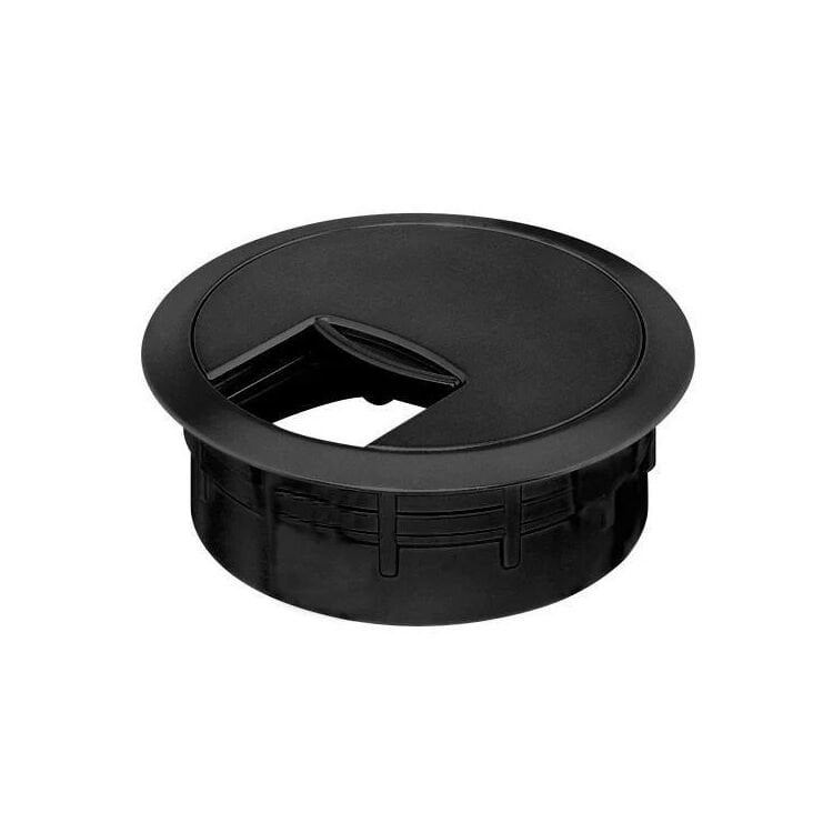 Hafele Kabel Plastik Kablo Kapağı Ø60mm, Mat Siyah Renk