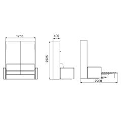 Hafele Sede Katlanır Koltuk Donanımı, 1620mm