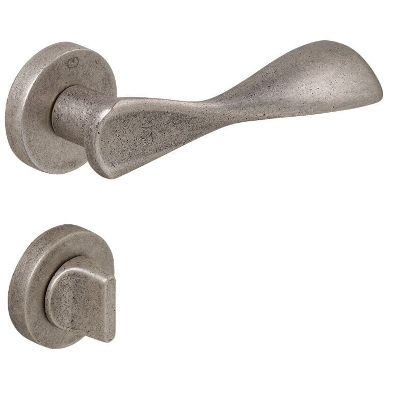 LAVI  Kapı Kolu Seti WC Antik Gümüş