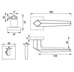SATA Kapı Kolu Seti Oda Krom Parlak