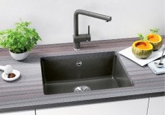 Blanco Granit Eviye Tezgah Altı Subline 500-U Tek Gözlü Alumetallic