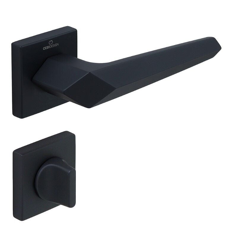 SATA Kapı Kolu Seti WC Siyah Mat