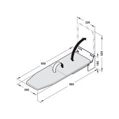 Hafele Ütü Masası Duvar Tipi 950mm
