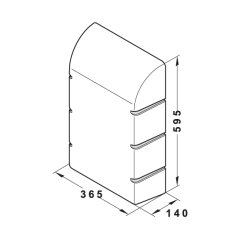 Hafele Koruyucu Kapak Duvar Tipi İçin 595mm