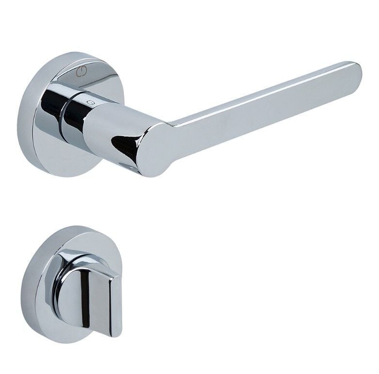 S-TERRA Kapı Kolu Seti WC Krom Parlak